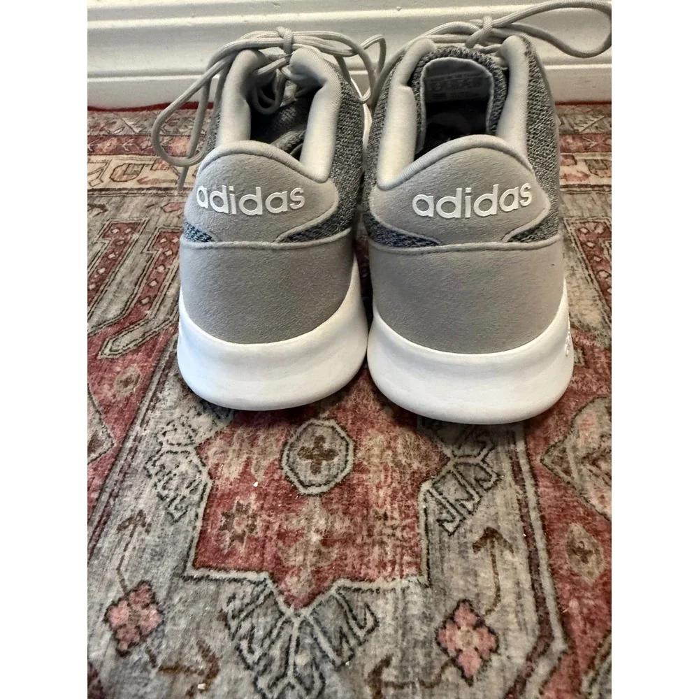 Adidas Cloudfoam Lite Racer Mens‎ Grey White Sneakers AW4313 Size 9